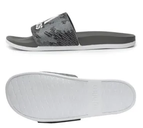 3 x Adidas Mens Grey/White Adilette Comfort Sandals Slides 3 x Adidas Mens Grey/White Adilette Comfort Sandals Slides