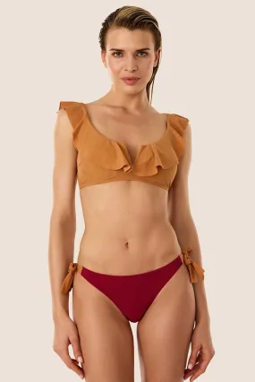 5400 Burgundy Ruffled Bikini Set 5400 Burgundy Ruffled Bikini Set