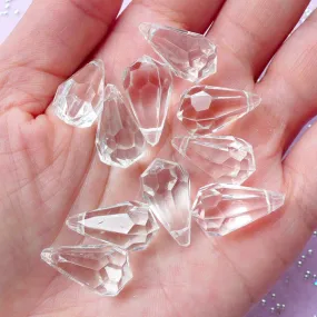 Acrylic Clear Teardrop Charms | Plastic Tear Drop Ornaments | Chunky Jewellery Making (10 pcs / 10mm x 19mm) Acrylic Clear Teardrop Charms | Plastic Tear Drop Ornaments | Chunky Jewellery Making (10 pcs / 10mm x 19mm)