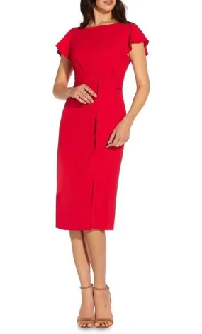 Adrianna Papell AP1D104792 - Flutter Sleeve Slit Evening Dress Adrianna Papell AP1D104792 - Flutter Sleeve Slit Evening Dress