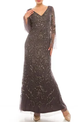 Adrianna Papell AP1E206204 Long Formal Beaded Dress Adrianna Papell AP1E206204 Long Formal Beaded Dress