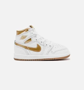 Air Jordan 1 Retro High OG White and Gold Infant Toddler Lifestyle Shoe - White/Metallic Gold/Light Brown Air Jordan 1 Retro High OG White and Gold Infant Toddler Lifestyle Shoe - White/Metallic Gold/Light Brown