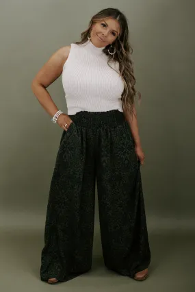 All She Wrote Wide Leg Pant , Navy/Olive All She Wrote Wide Leg Pant , Navy/Olive