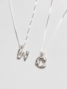Alphabet Charm Necklace in Sterling Silver Alphabet Charm Necklace in Sterling Silver