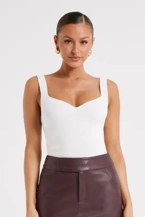 Amoura Sweetheart Long Line Top - White Amoura Sweetheart Long Line Top - White
