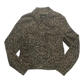 Animal Print Jacket Denim Nine West, Size L Animal Print Jacket Denim Nine West, Size L