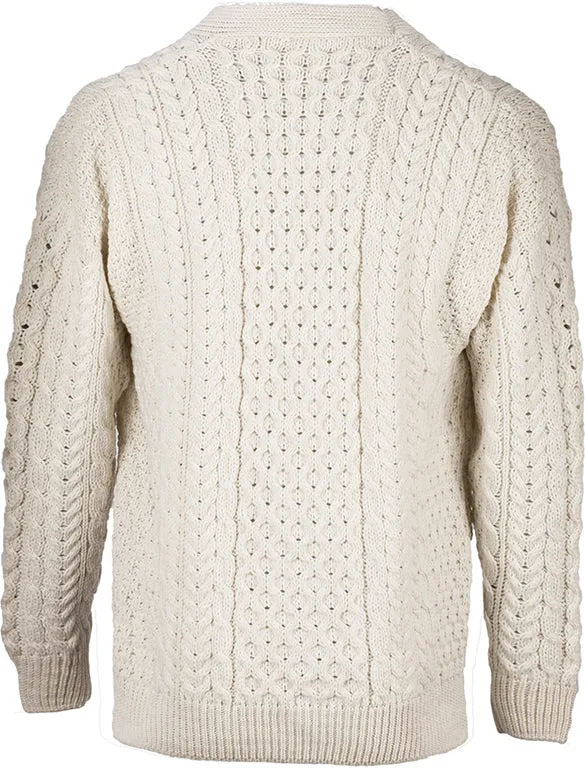 Aran V-Neck Cardigan | Natural