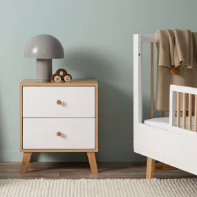 Aspen Bedside Table - White/Natural Aspen Bedside Table - White/Natural