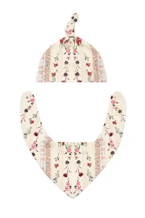 BABIES BIB AND BEANIE SET PINK LEMONADE BABIES BIB AND BEANIE SET PINK LEMONADE