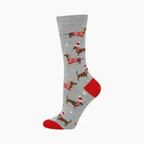 Bamboozld: Womens Dachshund Xmas Bamboo Sock Bamboozld: Womens Dachshund Xmas Bamboo Sock