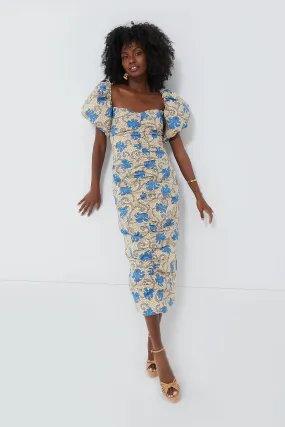 Beige Mosaic Bloom Tessa Dress Beige Mosaic Bloom Tessa Dress