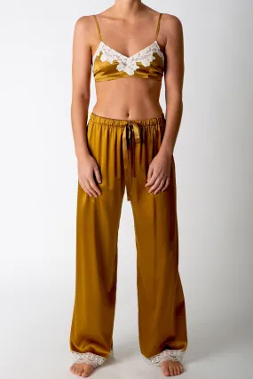 Bella Scalloped Lace Silk Bralette - Gold Bella Scalloped Lace Silk Bralette - Gold