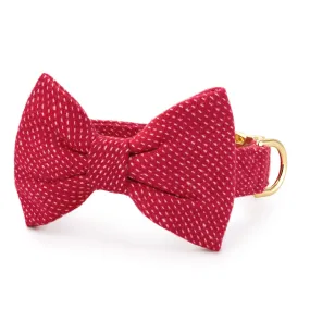 Berry Stitch Flannel Bow Tie Collar Berry Stitch Flannel Bow Tie Collar