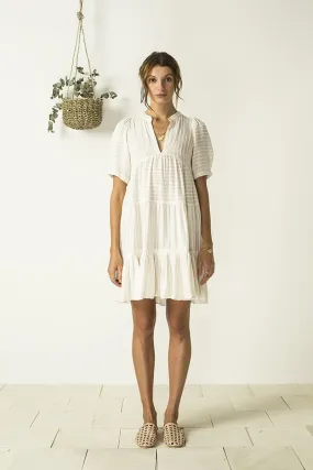 Bird & Kite - Ruby Smock - Natural Textured Stripe Bird & Kite - Ruby Smock - Natural Textured Stripe