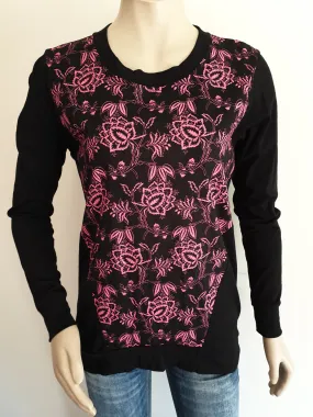 Black Merino Hot Pink Jumper Black Merino Hot Pink Jumper