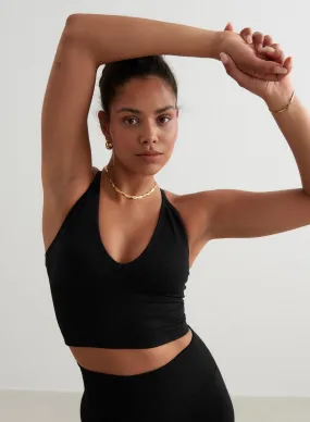 Black Shape Seamless Cross Back Bralette Black Shape Seamless Cross Back Bralette