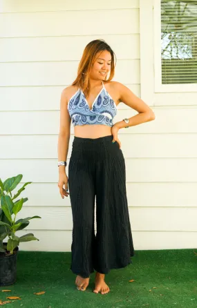 Blue Paisley Wrap Top Blue Paisley Wrap Top