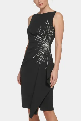 Boat Neck Sleeveless Bodycon Dress Boat Neck Sleeveless Bodycon Dress