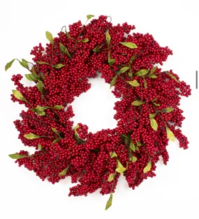 BOUNTIFUL BERRY WREATH RED BOUNTIFUL BERRY WREATH RED