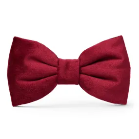 Burgundy Velvet Dog Bow Tie Burgundy Velvet Dog Bow Tie