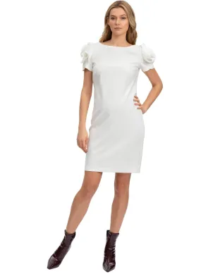 Capri Maternity Dress - Cream White Capri Maternity Dress - Cream White