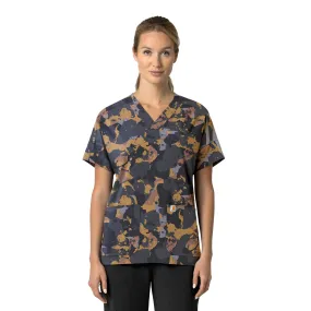 Carhartt Women's Oversized V-Neck Scrub Top - Painter's Camo Carhartt Women's Oversized V-Neck Scrub Top - Painter's Camo
