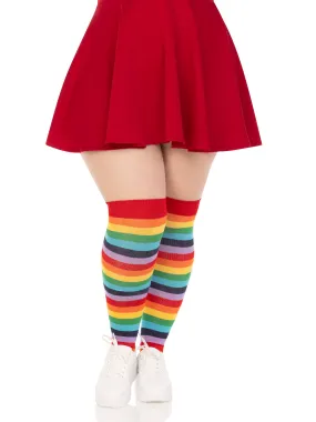 Cherry Plus Rainbow Thigh High Socks Cherry Plus Rainbow Thigh High Socks