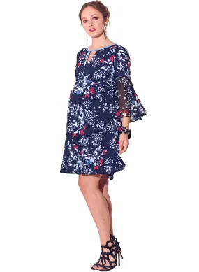 Chiffon Floral Maternity Dress Chiffon Floral Maternity Dress