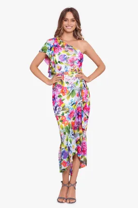 Chiffon Print One Shoulder Midi Dress Chiffon Print One Shoulder Midi Dress