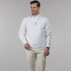 Coconut and Light Grey Zen Cotton Blend Reversible Quarter Zip Pullover Coconut and Light Grey Zen Cotton Blend Reversible Quarter Zip Pullover