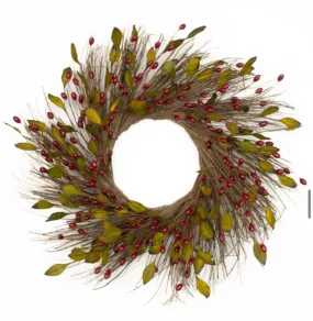 CRANBERRY SPIRAL WREATH CRANBERRY SPIRAL WREATH