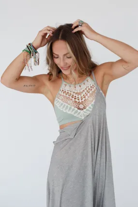 Crochet High Neck Bralette - Sage Crochet High Neck Bralette - Sage