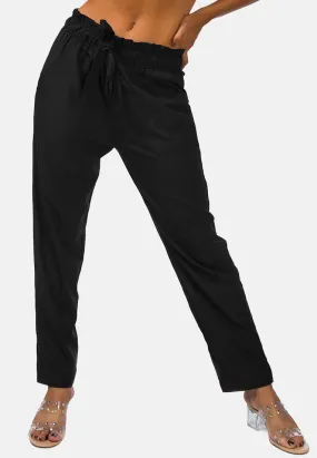 Elastic Waistband Straight Casual Pants Elastic Waistband Straight Casual Pants