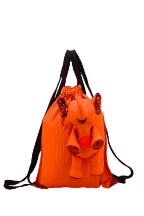 ELEPH FOLDABLE PLEAT - BACKPACK : Orange ELEPH FOLDABLE PLEAT - BACKPACK : Orange