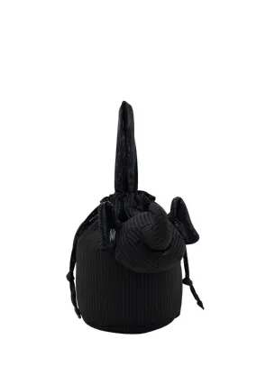 ELEPH FOLDABLE PLEAT - POUCH : Black ELEPH FOLDABLE PLEAT - POUCH : Black