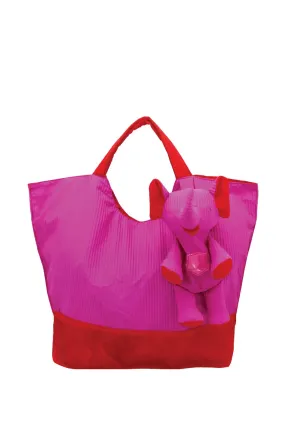 ELEPH FOLDABLE PLEAT - TOTE L :  Pink ELEPH FOLDABLE PLEAT - TOTE L :  Pink