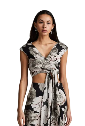 Floral Wrap Bralette Top Floral Wrap Bralette Top