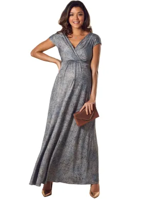 Francesca Maternity Maxi Dress - Bronze Blue Francesca Maternity Maxi Dress - Bronze Blue