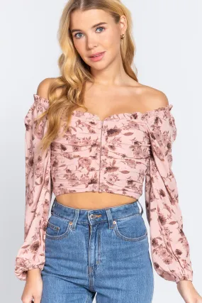 Hook & Eye Detail Floral Print Top Hook & Eye Detail Floral Print Top