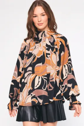 Instant Love Black Floral Top Instant Love Black Floral Top