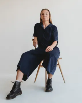 Iris Navy Cord Jumpsuit Iris Navy Cord Jumpsuit