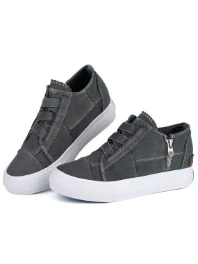 JENN ARDOR Women Casual Slip On Canvas High-Top Platform With Zipper Sneaker JENN ARDOR Women Casual Slip On Canvas High-Top Platform With Zipper Sneaker