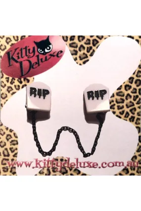 Kitty Deluxe Cardigan Clips in Graveyard Design Kitty Deluxe Cardigan Clips in Graveyard Design
