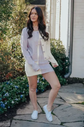 Lila Color Block Set - Cardigan Lila Color Block Set - Cardigan