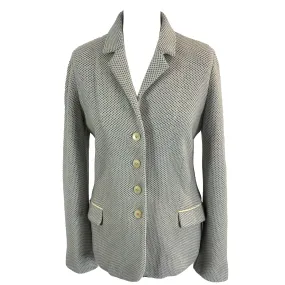 Loro Piana Pale Blue & Ecru Knit Baby Cashmere Jacket S Loro Piana Pale Blue & Ecru Knit Baby Cashmere Jacket S