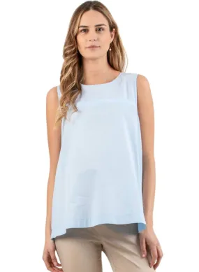 Maternity Top with Creases on the Back - Blue Maternity Top with Creases on the Back - Blue