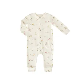 Mini Mushrooms Placket Romper Mini Mushrooms Placket Romper