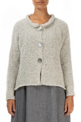 Mélange Ivory Alpaca Wool Cardigan Mélange Ivory Alpaca Wool Cardigan