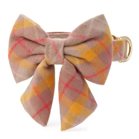 Mustard Plaid Flannel Lady Bow Collar Mustard Plaid Flannel Lady Bow Collar