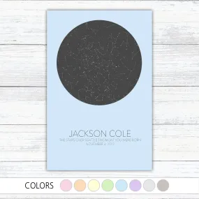 Newborn Star Map Canvas Wall Art Newborn Star Map Canvas Wall Art